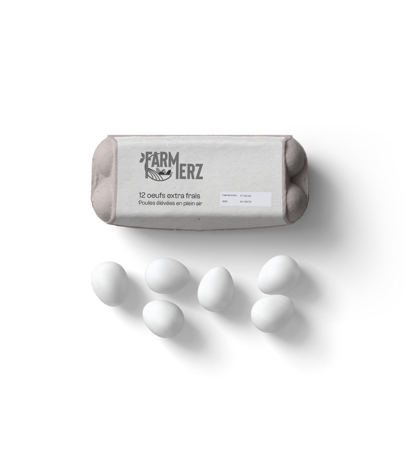 Packaging boîte à œufs de la marque Farmerz