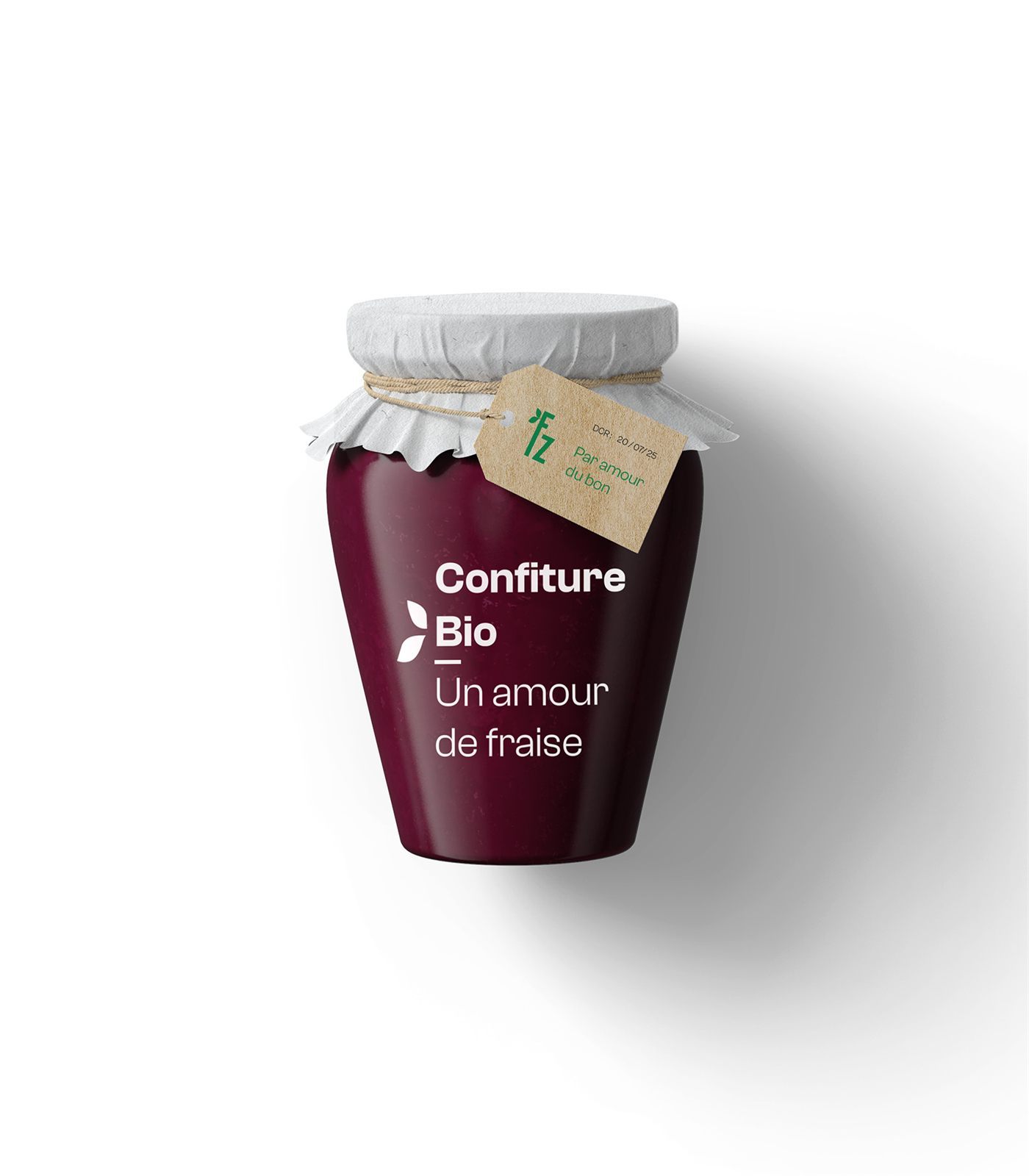 Étiquette de confiture de la marque Farmerz